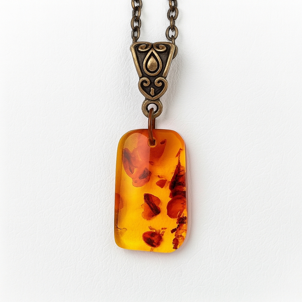 Amber Pendant Necklace